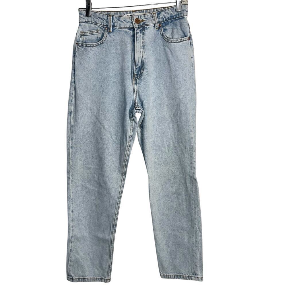 Zara Light Denim Straight Leg Ankle Length Jeans | Women’s Size 4